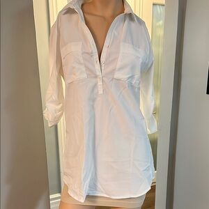 Royal Robbins white travel blouse